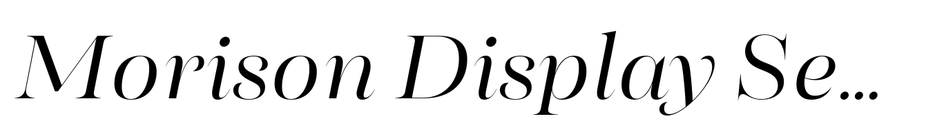 Morison Display Semilight Italic
